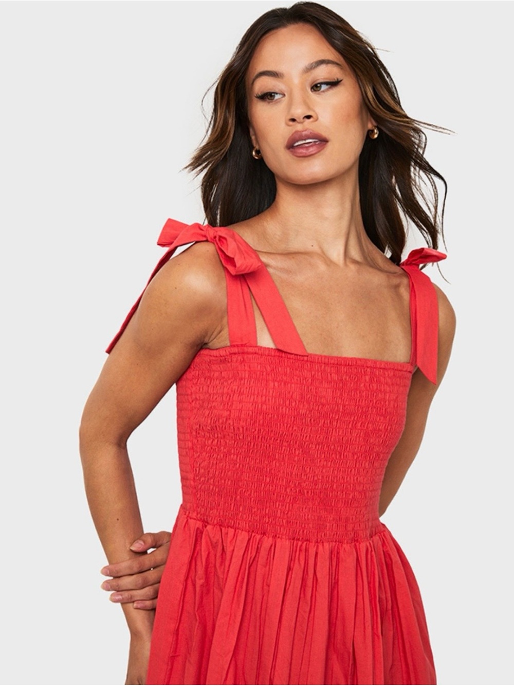 BB Dakota x Steve Madden Smocked Tie-Strap Dress - Picture 1 of 3